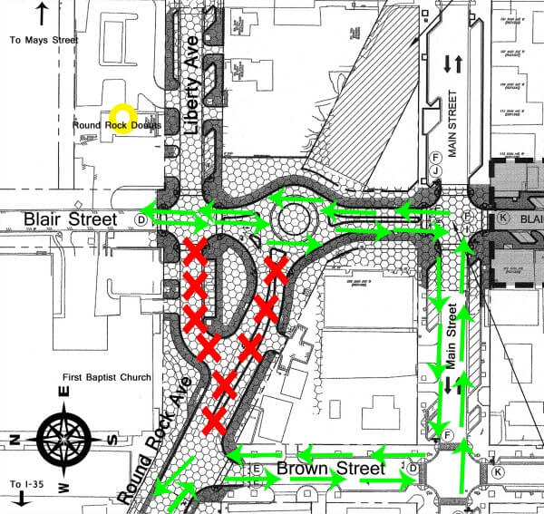 Traffic is being re-routed in Downtown - City of Round Rock