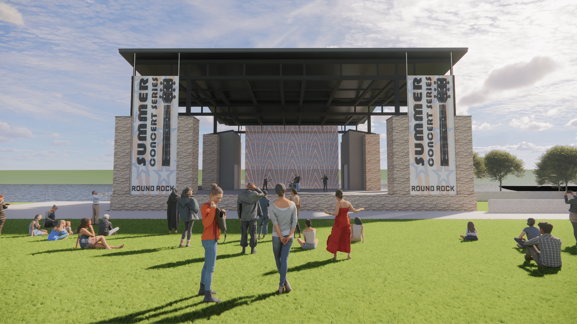 Conceptual rending of the future Lakeview Area Stage